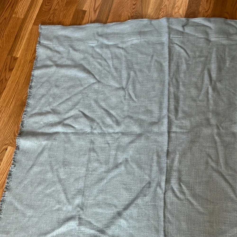Anthropologie Pair of Lux Linen Blend Curtain Seafoam NWT